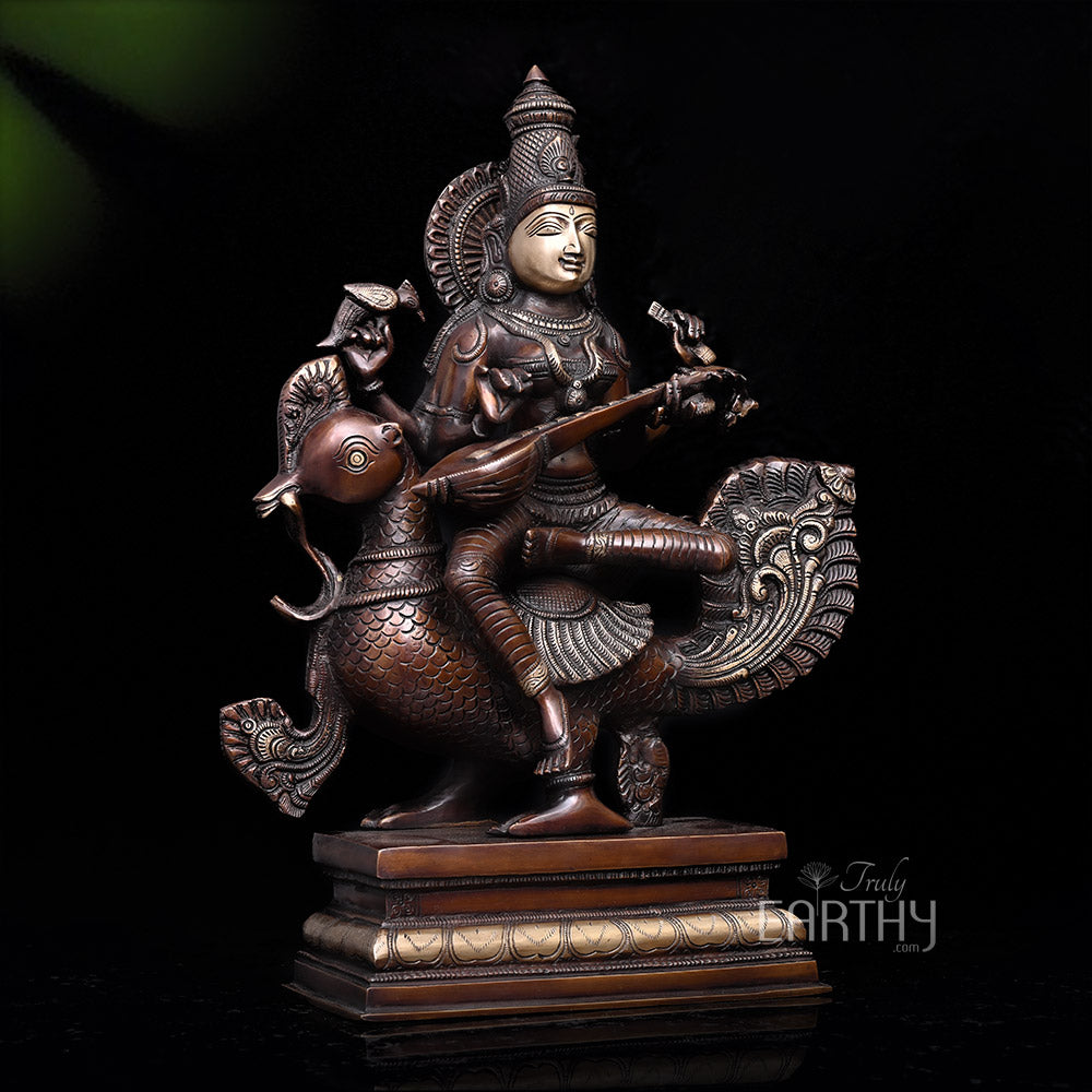 brass saraswati statue, angel 2