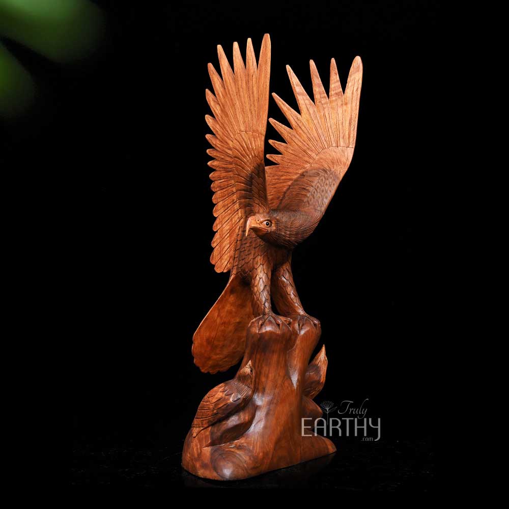 wooden eagle sculpture, angel 2