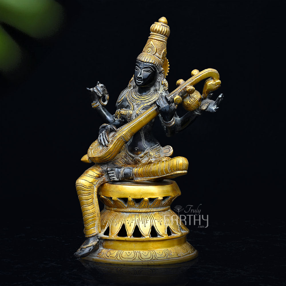 antique saraswati idol, angel 4