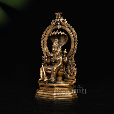 Vishnu and Lakshmi Brass Statue_5