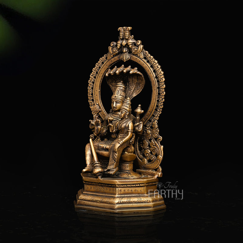 Vishnu and Lakshmi Brass Statue_5