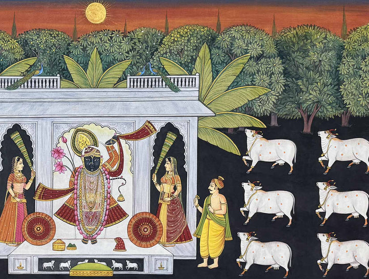 nathdwara pichwai painting, closeup 3