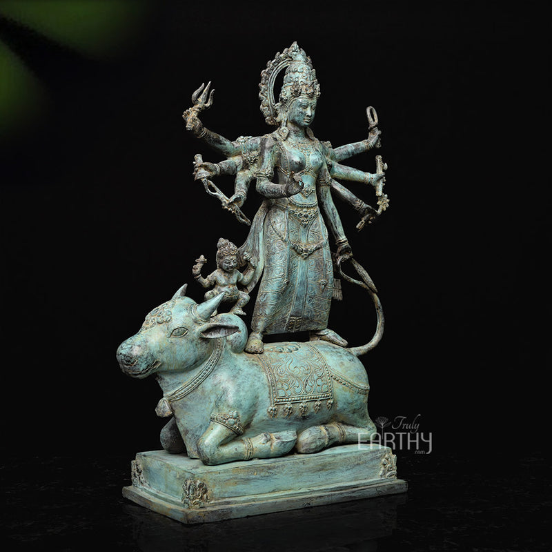 durga bronze statue_3