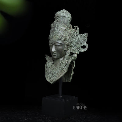 Bronze Vishnu Bust Sculpture with Garuda