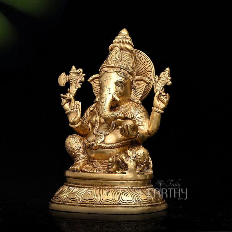 brass ganesha idol_4