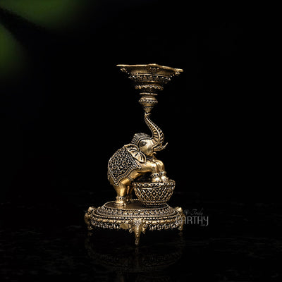 Superfine Designer Elephant Lamp in Brass