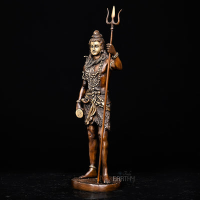 brass standing shiva statue, angel 3