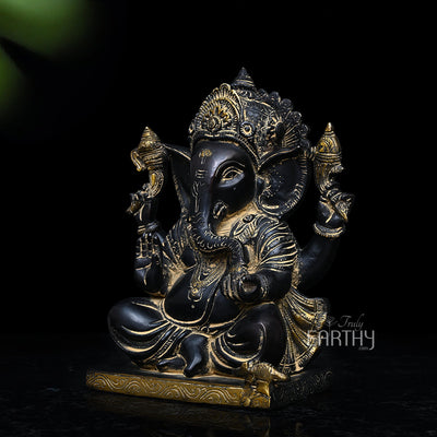 VIntage Brass Ganpati Idol