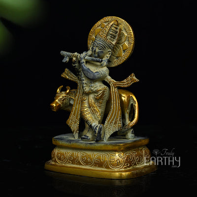 Brass Krishna Idol