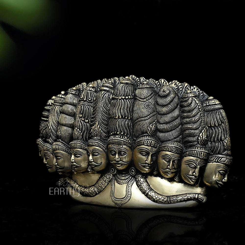 Brass 10 Headed Ravana &amp; Mandodri