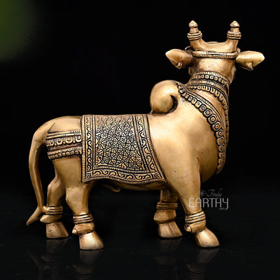 gold brass nandi statue, angel 4