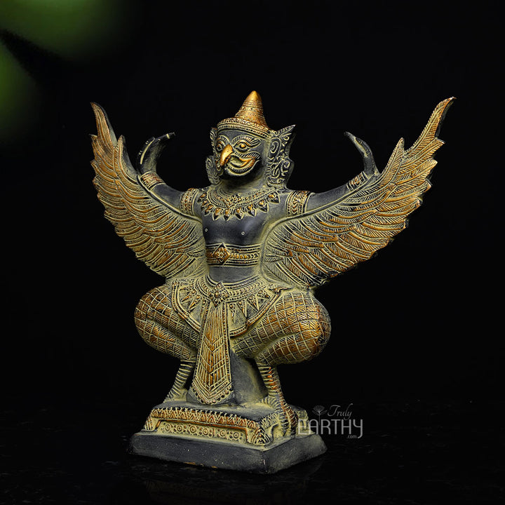 The Majestic Garuda - Brass Sculpture