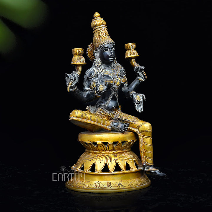 brass laxmi ji statue, angel 3