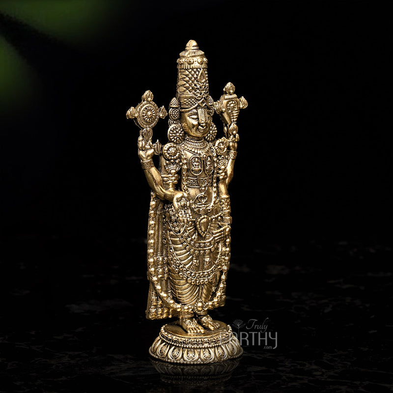 Small Superfine Tirupati Balaji Brass Statue