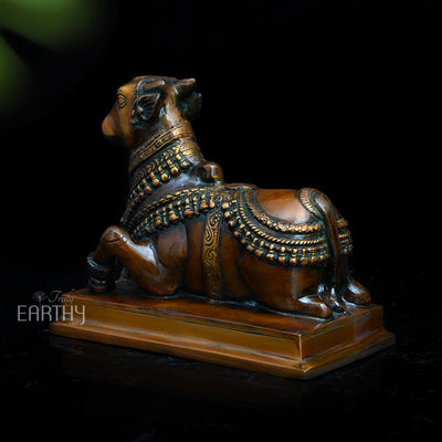 Brass Nandi In Antique Finish