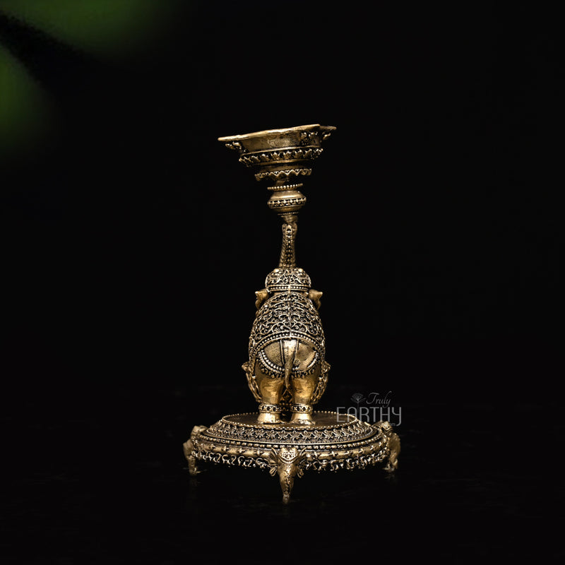 Superfine Designer Elephant Lamp in Brass