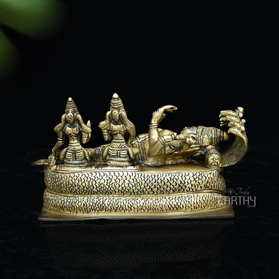 Shesh Shayi Vishnu In Brass | Handmade