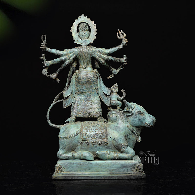 durga bronze statue_5