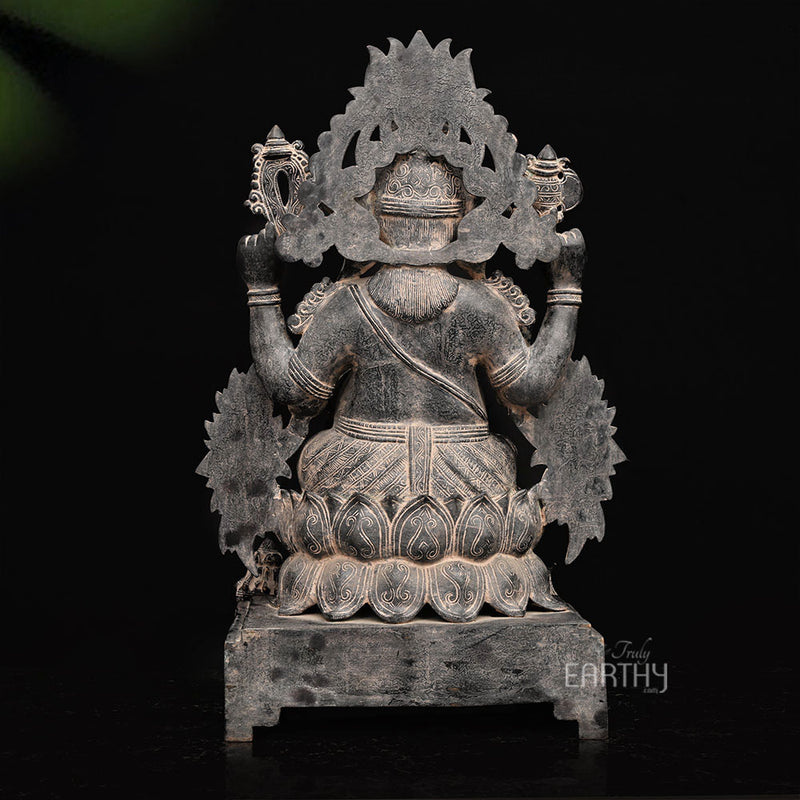 antique brass ganesha statue_4