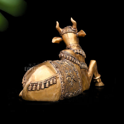 large brass sitting nandi, angel 4