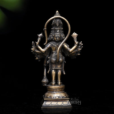 Brass Standing Panchmukhi Hanuman Idol
