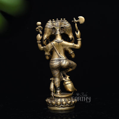 Brass Panchmukhi Ganesha Statue