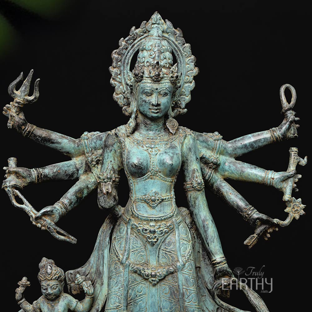 durga bronze statue_2
