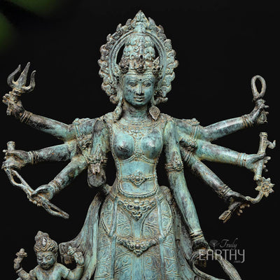 durga bronze statue_2