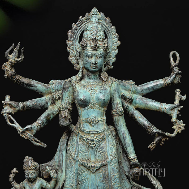 durga bronze statue_2