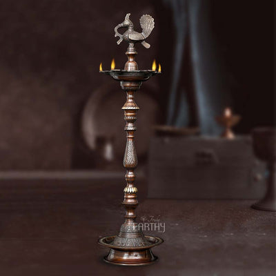 brass oil lamp