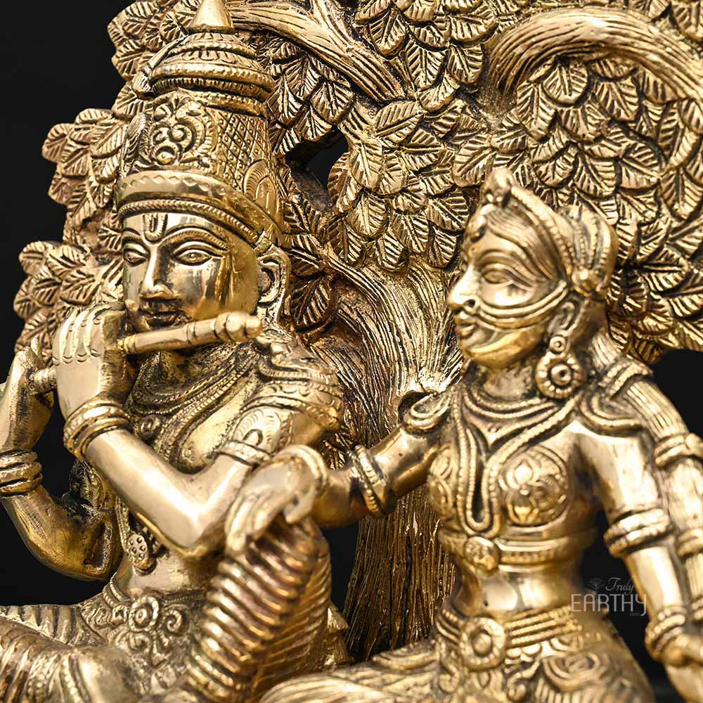 brass radha krishna, angel 6