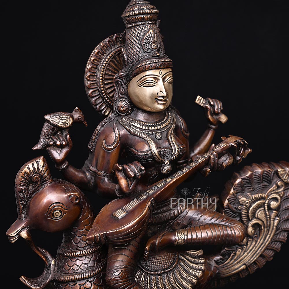 brass saraswati statue 5