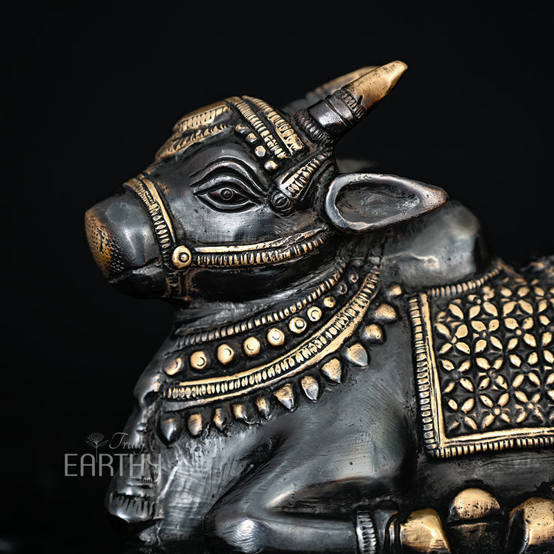 brass nandi statue, angel 4