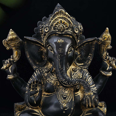 VIntage Brass Ganpati Idol