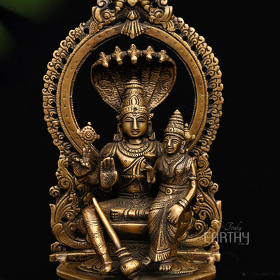 Vishnu and Lakshmi Brass Statue_2