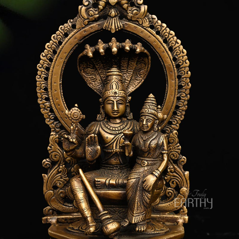 Vishnu and Lakshmi Brass Statue_2