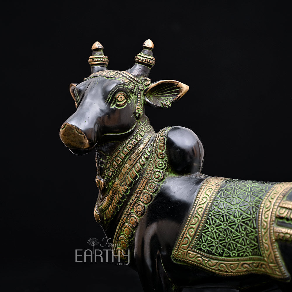 brass nandi statue, angel 5