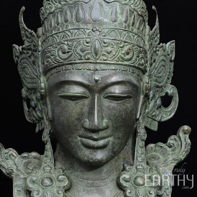 Bronze Vishnu Bust Sculpture with Garuda