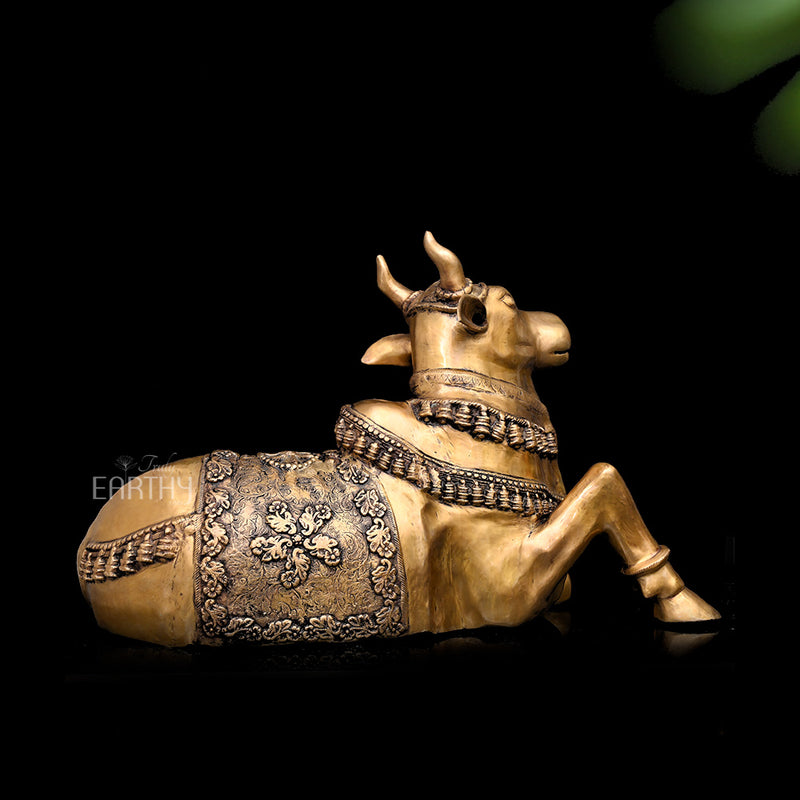 large brass sitting nandi, angel 5