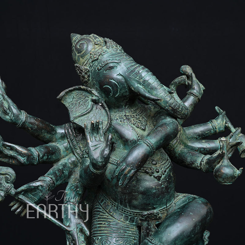 Bronze Dancing Ganesha Sculpture