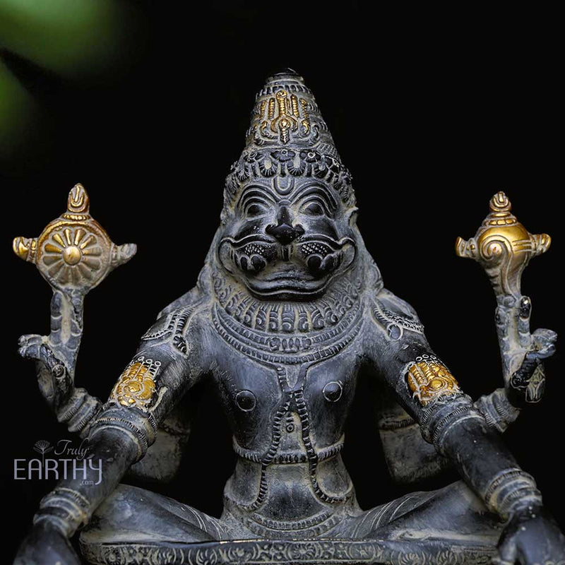 Yoga Narasimha Brass Statue