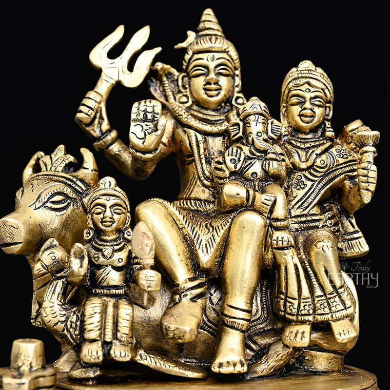 Brass Shiva Family