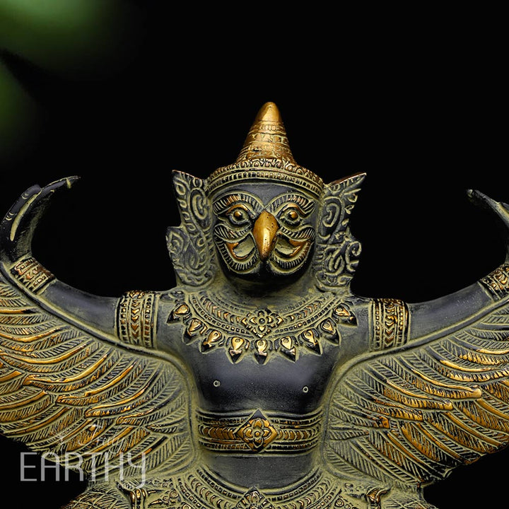 The Majestic Garuda - Brass Sculpture