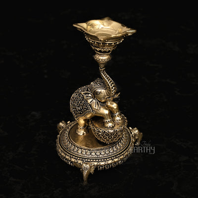 Superfine Designer Elephant Lamp in Brass