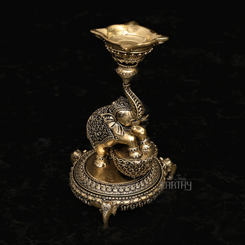 Superfine Designer Elephant Lamp in Brass