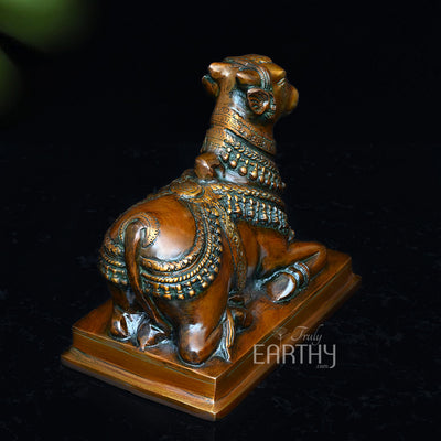 Brass Nandi In Antique Finish