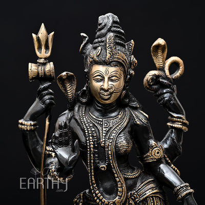 Ardhanarishvara Statue (Brass / 9.66 Kg)