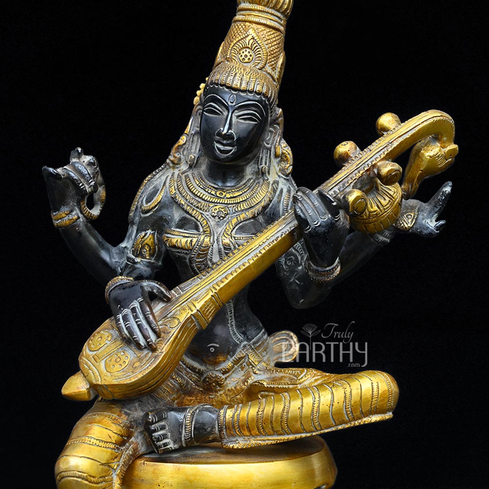antique saraswati idol, angel 3