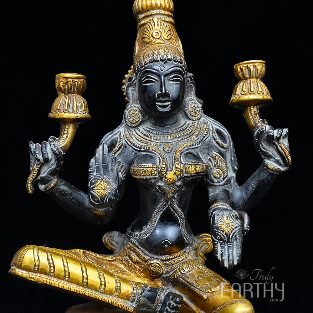 brass laxmi ji statue, angel 5