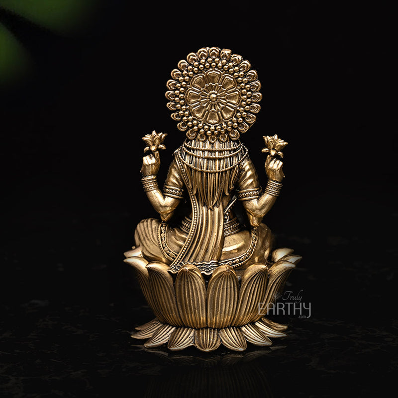 brass dhanlaxmi sculpture_4